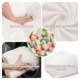 Recaceik Bean Bag Chair Large Bean Bag Chairs, with Fluffy Removable Spongefor, for Living Rooms, bedrooms, Study Rooms, and Offices(White)