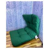Wicker Chair Cushions of 3 Pieces Waterproof Tufted Outdoor Seat Cushions for Patio Furniture Sofa Settee Couch,1 Loveseat and 2 U-Shaped Cushions,Green