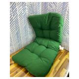 Wicker Chair Cushions of 3 Pieces Waterproof Tufted Outdoor Seat Cushions for Patio Furniture Sofa Settee Couch,1 Loveseat and 2 U-Shaped Cushions,Green