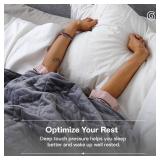 Retails for $140! Gravity Weighted Blankets for Adults, 20lbs Grey (48" x 72", Twin/Single) - Heavy Comfort Cotton Blanket with Glass Beads - Utra-Soft Premium Breathable Microfiber Duvet Cover - Mach