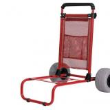 Sunnyfeel Heavy Duty Utility Cart with Big Wheels for Sand, Adjustable Height, Two-Wheeled Beach and Garden Cart (Red)