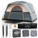 Retails for $107! ArkTrek 6 Person Tents for Camping-Robust Family Camping Tent Cabin w Ground Sheet, Rainfly Cover, Powerport-Comfy Large Quick, Waterproof Pop up Camping Tent for Picnics Fishing Hik