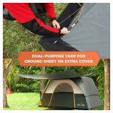 Retails for $107! ArkTrek 6 Person Tents for Camping-Robust Family Camping Tent Cabin w Ground Sheet, Rainfly Cover, Powerport-Comfy Large Quick, Waterproof Pop up Camping Tent for Picnics Fishing Hik