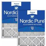 Nordic Pure 16x25x5 (15_3/4 x 24_3/4 x 4_3/8) Honeywell/Lennox Replacement MERV 12 Air Filters 2 Pack