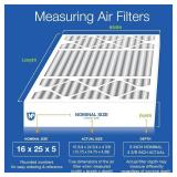 Nordic Pure 16x25x5 (15_3/4 x 24_3/4 x 4_3/8) Honeywell/Lennox Replacement MERV 12 Air Filters 2 Pack