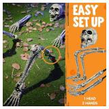 JOYIN 5 Pcs Halloween Skeleton Decorations Outdoor, Life Size Skeleton Yard Stakes, Groundbreaker Skulls Decor for Graveyard Yard Lawn Garden Ground Party Supplies