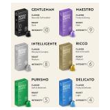 ROSSO CAFF 60 Espresso Coffee Pods for Nespresso Original Machines - Premium Capsule Sampler Variety Pack 6 Flavors, Rich Breakfast to Intense Roasts