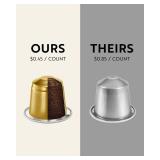 ROSSO CAFF 60 Espresso Coffee Pods for Nespresso Original Machines - Premium Capsule Sampler Variety Pack 6 Flavors, Rich Breakfast to Intense Roasts