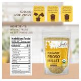 Jiva Organics Proso Millet 2 LB Bag | Whole Grain, Gluten-Free & Organic | High Protein & Fiber-Rich Superfood for Indian Cooking