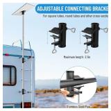 Starlink Gen 3 RV Ladder Pole Mount Kit, 10ft Adjustable Stainless Steels Bracket with Hardware, Starlink Gen 3 Pole Mount for RV, Car, Boat, Travel, Camping, and Outdoor Use