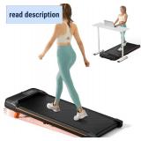 Retails for $110! Walking Pad, Under Desk Treadmill with Incline for Home Office 2.5HP Portable Walking Treadmill with 265 Lbs Weight Capacity Walking Machine, LED Display