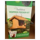 Audubon Bird Feeder (appears new) and Dog Themed Wood Birdhouse