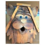 Audubon Bird Feeder (appears new) and Dog Themed Wood Birdhouse