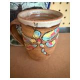 Spain/Mexican Pottery, Butter/Dragonfly Pottery Plate and Coffee Cup