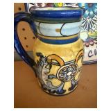 Spain/Mexican Pottery, Butter/Dragonfly Pottery Plate and Coffee Cup
