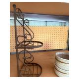 Hand-Thrown Pottery Soup Bowls (2) in a Metal Rack