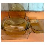 Glass Baking Dishes (6 Total Pieces), One Has Lid, Please Read Description