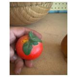 Salt and Pepper Shakers and an Ice Cream Scoop in a Basket, Please Read Description/See Pictures