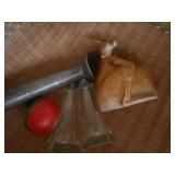 Salt and Pepper Shakers and an Ice Cream Scoop in a Basket, Please Read Description/See Pictures