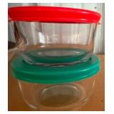 Pasta Bowl Set (3 Pieces), Pyrex Storage w/ Lids (2) and Tongs