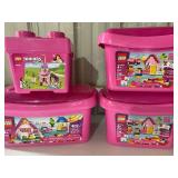 Pink LEGO Plastic Storage, Empty