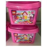 Pink LEGO Plastic Storage, Empty