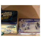 Vintage Tins - Red Man, Ritz Maxwell House and Coffee Cans (2 - No Lids)
