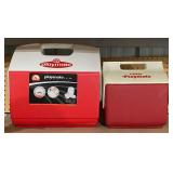 Igloo Coolers (larger one has tear on back but inside is not damaged-please see pictures)