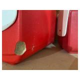 Igloo Coolers (larger one has tear on back but inside is not damaged-please see pictures)
