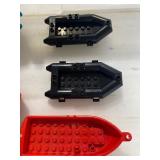 LEGO 60129 Red Police Patrol Boat, Boat w/ Waves, Black Rafts and Red Row Boat