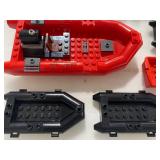 LEGO 60129 Red Police Patrol Boat, Boat w/ Waves, Black Rafts and Red Row Boat
