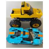 LEGO Yellow F&F Truck and Blue GT Ford