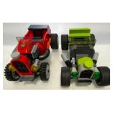 LEGO Red and Green Custom Made Hot Rods