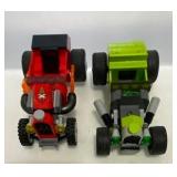 LEGO Red and Green Custom Made Hot Rods