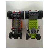 LEGO Red and Green Custom Made Hot Rods