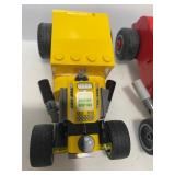 LEGO Yellow and Red Custom Made Hot Rods