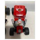 LEGO Yellow and Red Custom Made Hot Rods