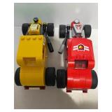 LEGO Yellow and Red Custom Made Hot Rods