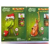 Brickcraft Building Block Ornament Sets, Grinch (2) and Max (2), All 4 Packages are Sealed