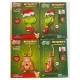 Brickcraft Building Block Ornament Sets, Grinch (2) and Max (2), All 4 Packages are Sealed