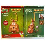 Brickcraft Building Block Ornament Sets, Grinch (2) and Max (2), All 4 Packages are Sealed