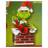 Brickcraft Building Block Set, Up the Chimney Grinch (Package is Sealed) and (23) Grinch Pins