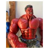 Wolverine - 2013, Approx 12" and Red Hulk - Approx 10"