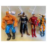 The Thing, Batman, Iron Man and Wolverine Action Figures