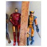 The Thing, Batman, Iron Man and Wolverine Action Figures