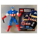 Captain America Figurine and LEGO Kit 41589 w/ Booklet