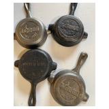 Cast Iron Pan (11") and Lodge Mini Pans (4)