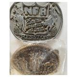 Hesston (7) and Coleman (1) Belt Buckles, Please See Pictures for Years, and a Bucle Buddy