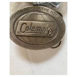 Hesston (7) and Coleman (1) Belt Buckles, Please See Pictures for Years, and a Bucle Buddy