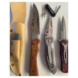Knives, One has Sheath and Sharpening Stone, Please See Pictures